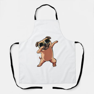 Funny Dabbing Dab Pug Dog Pets Dance Animal Puppy Apron