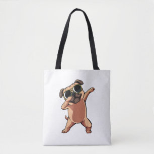 Funny Dabbing Dab Pug Dog Pets Dance Animal Puppy  Tote Bag