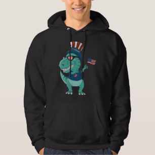 Funny Dabbing Dinosaur 4th July Amerisaurus T Rex  Hoodie