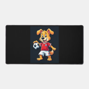 Funny Dabbing Dog Russia Soccer Jersey Russian Foo Desk Mat