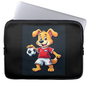 Funny Dabbing Dog Russia Soccer Jersey Russian Foo Laptop Sleeve