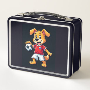 Funny Dabbing Dog Russia Soccer Jersey Russian Foo Metal Lunch Box