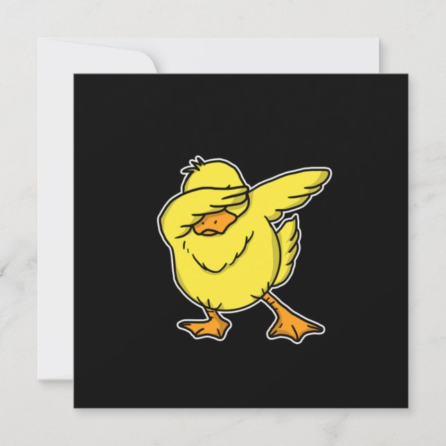 Funny Dabbing Duck Dab Aquatic Bird Lover Gift Invitation (Front)