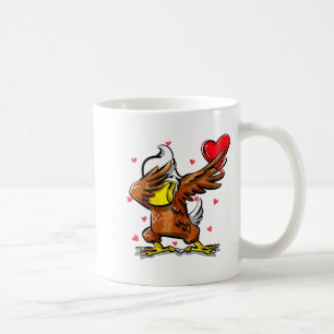 Funny Dabbing Eagle Heart Valentines Day Gift Boys Coffee Mug