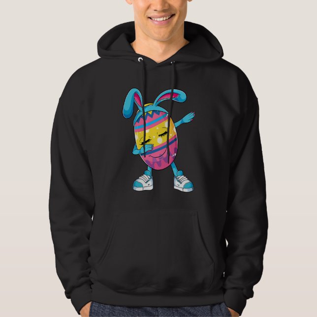 Funny Dabbing Easter Egg Apparel Bunny Easter Day  Hoodie (Front)