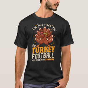Funny Dabbing Gamer of Turkey Football Feathers Th T-Shirt