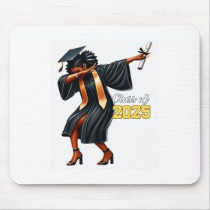 Funny Dabbing Graduation Grad Cl Of 2025 Women Gir Mouse Pad