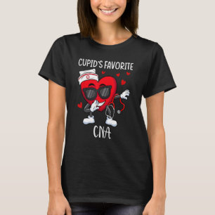 Funny Dabbing Heart Cupid's Favourite CNA Nurse Va T-Shirt