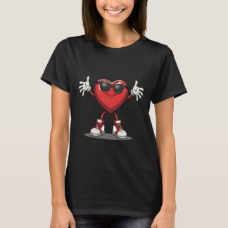 Funny Dabbing Heart Valentine's T-Shirt