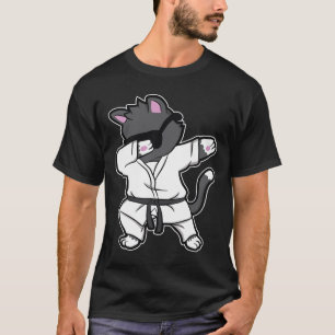 Funny Dabbing Karate Cat For Karate Girls T-Shirt