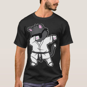 Funny Dabbing Karate Cat For Karate Girls T-Shirt
