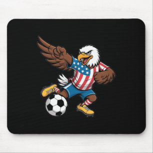 Funny Dabbing Ld Eagle Usa Soccer - Usa Flag Socce Mouse Pad