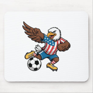 Funny Dabbing Ld Eagle Usa Soccer - Usa Flag Socce Mouse Pad
