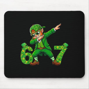 Funny dabbing leprechaun st patricks day shirt kid mouse pad