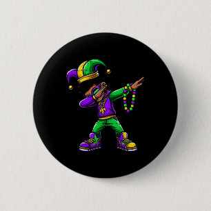 Funny Dabbing Mardi Gras For Black Boy Outfit Jest 6 Cm Round Badge