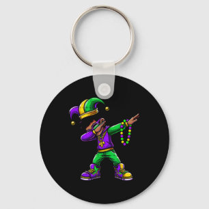 Funny Dabbing Mardi Gras For Black Boy Outfit Jest Key Ring