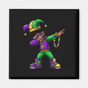 Funny Dabbing Mardi Gras For Black Boy Outfit Jest Magnet
