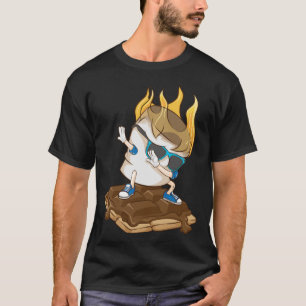 Funny Dabbing Marshmallow Smores Cool Camping Danc T-Shirt