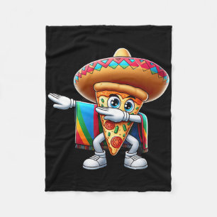 Funny Dabbing Mexican Pizza Dance Food Lover Gradu Fleece Blanket