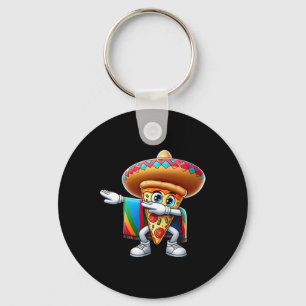 Funny Dabbing Mexican Pizza Dance Food Lover Gradu Key Ring