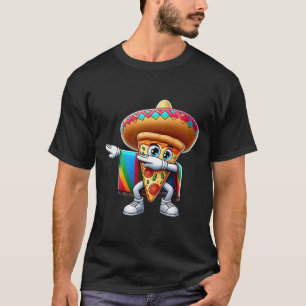 Funny Dabbing Mexican Pizza Dance Food Lover Gradu T-Shirt