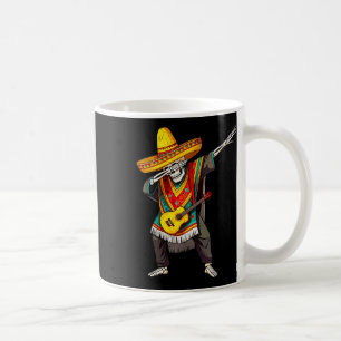 Funny Dabbing Mexican Skeleton Poncho Cinco De May Coffee Mug