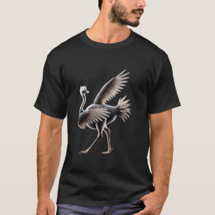 Funny Dabbing Ostrich Bird Lover Dab Birdwatching T-Shirt