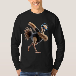 Funny Dabbing Ostrich Bird Lover Dab Birdwatching T-Shirt