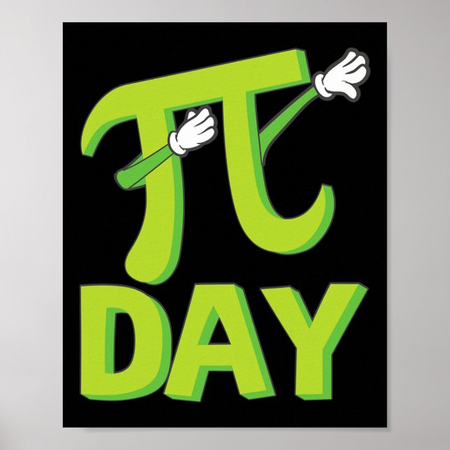 Funny Dabbing Pi Day Party  Poster (Front)