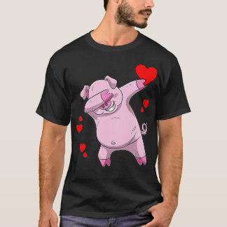 Funny Dabbing Pig Heart-Valentine's Day presents  T-Shirt