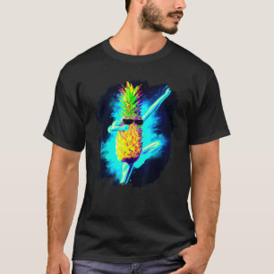 Funny Dabbing Pineapple Aloha Sunglasses Beach Dan T-Shirt