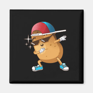 Funny Dabbing Potato Gift Cool Dancing Spuds Hip-h Magnet