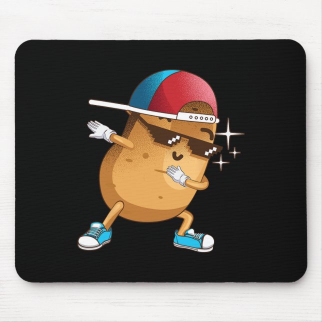 Funny Dabbing Potato Gift Cool Dancing Spuds Hip-h Mouse Pad (Front)