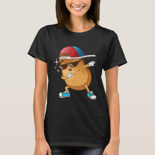 Funny Dabbing Potato Gift Cool Dancing Spuds Hip-h T-Shirt
