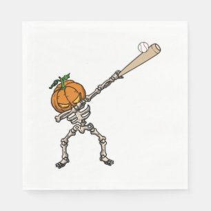 Funny Dabbing Pumpkin Head Baseball Gift Idea Napkin