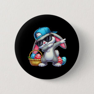 Funny Dabbing Rabbit Easter Eggs Dab Boys Girls Ki 6 Cm Round Badge