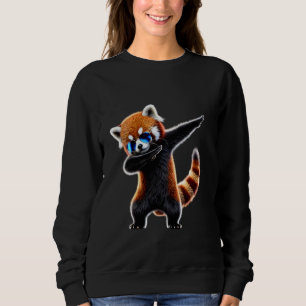 Funny Dabbing Red Panda Lover Dab Safari Zoo Keepe Sweatshirt