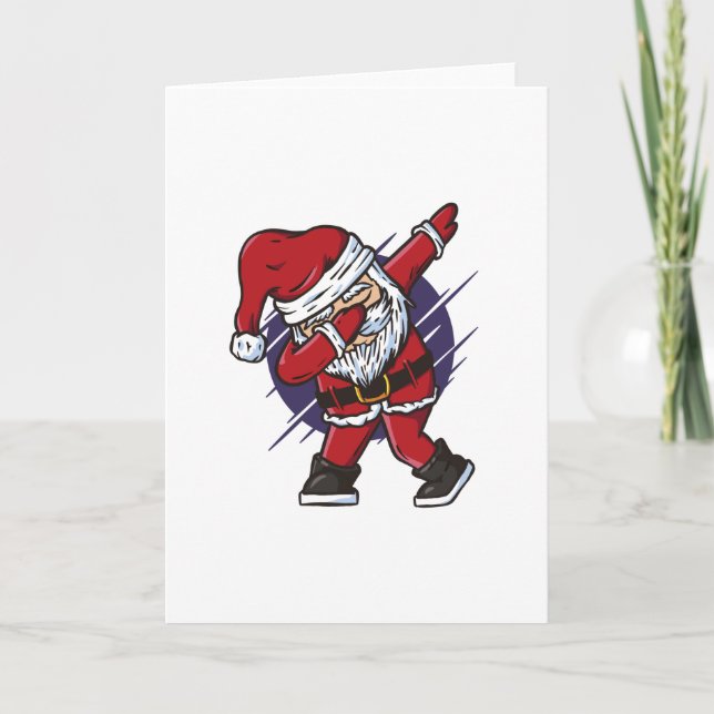 Funny Dabbing Santa Claus Card (Front)