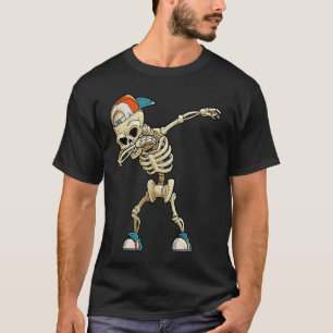 Funny Dabbing Skeleton Scary Fright Night Hallowee T-Shirt