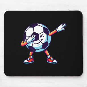 Funny Dabbing Soccer Ball Cartoon Sport Gift Kids Mouse Pad