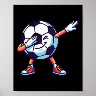 Funny Dabbing Soccer Ll Cartoon Sport Gift Kids Bo Poster