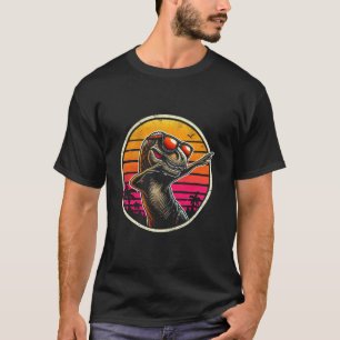 Funny Dabbing T-Rex Retro Dinosaur Fun Dino Sunset T-Shirt