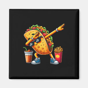 Funny Dabbing Taco Cinco De Mayo Boys Men Mexican Magnet