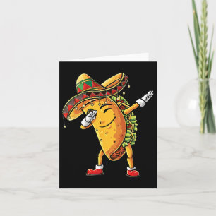 Funny Dabbing Taco Cinco De Mayo Kid Boy Men Who L Card
