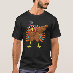 Funny Dabbing Turkey Dab Thanksgiving Boys Kids Me T-Shirt