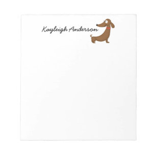 Funny Dachshund 5.5" x 6" Notepad - 40 pages