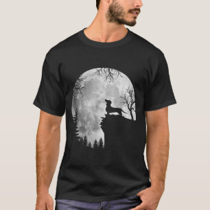 Funny Dachshund And Moon Halloween Dog Lover T-Shirt