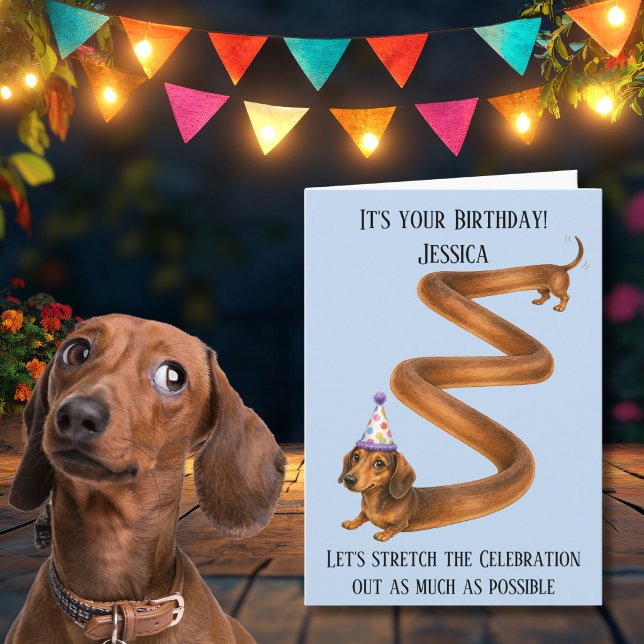 Funny Dachshund Birthday Card- Card (Creator Uploaded)