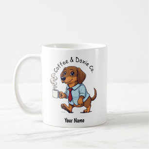 Funny Dachshund Business Suit Coffee Mug