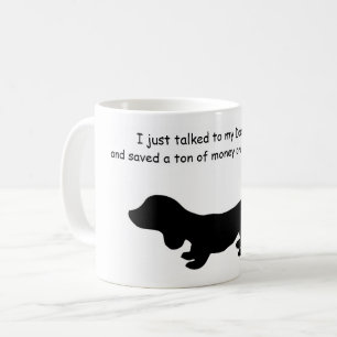 Funny Dachshund Car Insurance Humour Coffee Mug